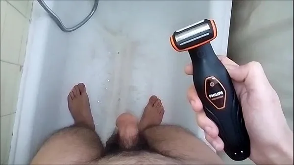 XXX کل فلموں Shaving My Big Thick Sexy Hot Hairy Cock & Balls in the BathRoom
