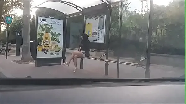 XXX bitch at a bus stop total Movies