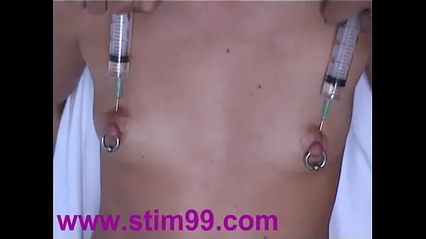 XXX Injection Saline in Breast Nipples Pumping Tits & Vibrator إجمالي الأفلام