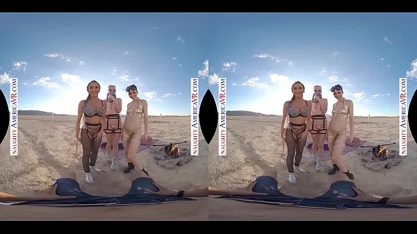 XXX yhteensä Naughty America - VR you get to fuck 3 chicks in the desert elokuvaa