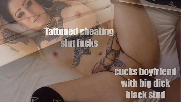 XXX Nasty tattooed slut Ophelia rain sucks, fucks and rims black stud and worships BBC ภาพยนตร์ทั้งหมด