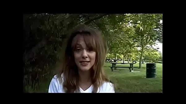 XXX Deep-chested fellow tried to pick up to pretty brunette gal Elizabeth X with ptoposition to pull his pudding on the bench in the park before they go to his place and she will be able to ride his pecker total Movies