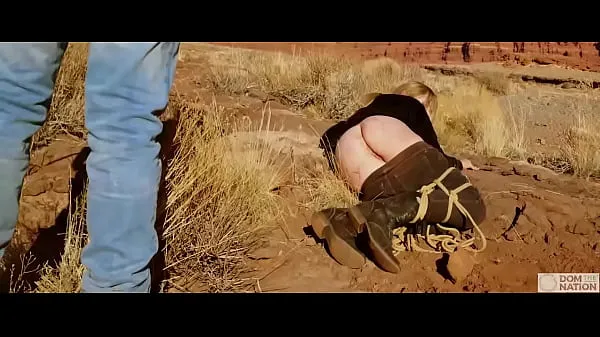 XXX Big-ass blonde gets her asshole whipped, then gets rough anal sex in dirt and piss -- a real BDSM session outdoors in the Western USA with Rebel Rhyder σύνολο ταινιών
