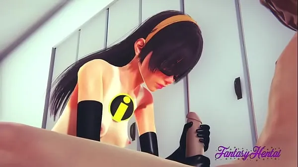 XXX کل فلموں Incredibles Hentai 3D - Violette Handjob, blowjob, cunnilingus and fucked - Disney Japanese manga anime porn