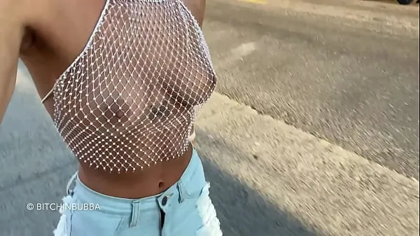 XXX Completely sheer outfit in public Bonus total Movies
