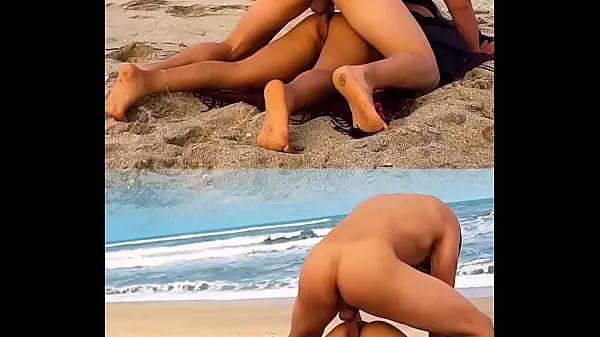 XXX UNKNOWN male fucks me after showing him my ass on public beach samlede film