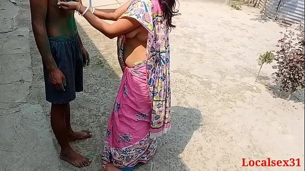 XXX Pink Saree Beautiful Bengali Bhabi Sex In A Holi(Official video By Localsex31 samlede film