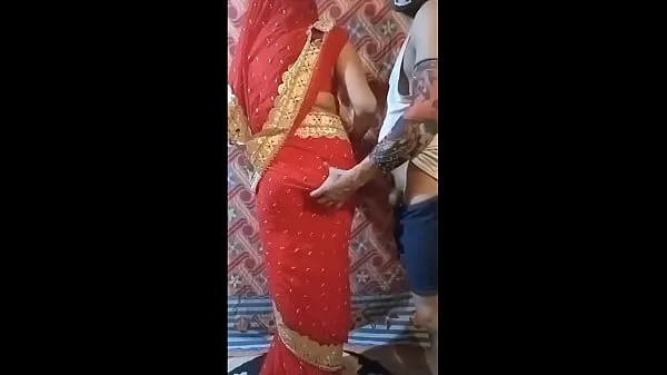 XXX In the bride's red saree, she was fucked fiercely, as if I spoke desi ass and opened her pussy total Movies