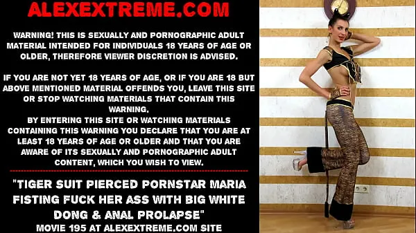 XXX Tiger suit pierced pornstar Maria Fisting fuck her ass with big white dong & anal prolapse jumlah Filem