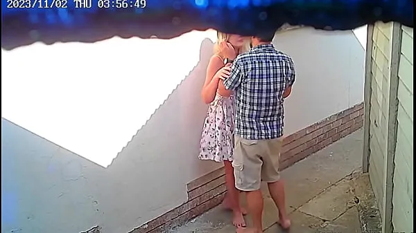 XXX Cctv camera caught couple fucking outside public restaurant 총 동영상