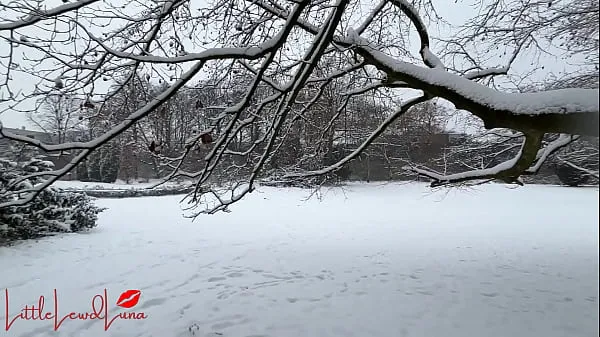 XXX کل فلموں Asian Ho gives Blow in Snow -- Luna sucks in BWC in Public Park, almost gets caught